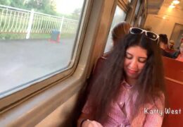 Vzrušující🔥😲 jízda vlakem 🚇😈👅👅😍
